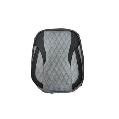 Set huse scaune auto, compatibile SUV si limuzine, universale, 11 piese, material textil + imitatie piele, gri-negru