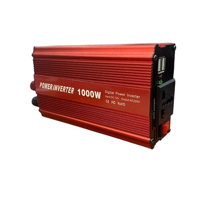 Invertor tensiune 12V-220V, 1000 W, ventilator racire, indicator led, protectie supraincalzire