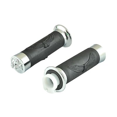 Mansoane Ghidon Moto, Cauciuc, Negre, Model Vultur