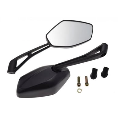 Set oglinzi moto si ATV, filet M8x1.25, model romb, culoare negru