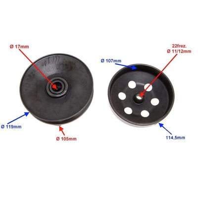 Ambreiaj complet scuter GY6 4T 50-80cc