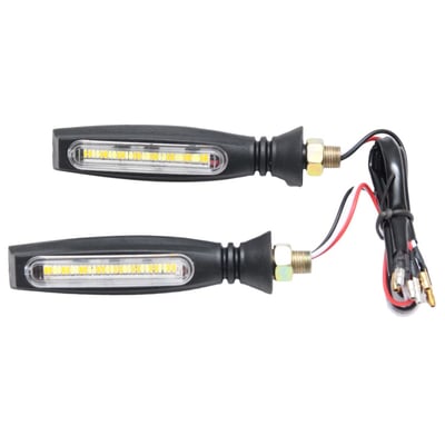 Set 2 semnalizari moto cu led 12 V, semnalizare galbena dinamica