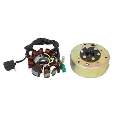 Magnetou / stator aprindere + Volanta scuter GY6 125-150cc 4T