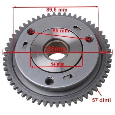 Bendix pornire ATV 150cc, 200cc (varianta 3 bile)