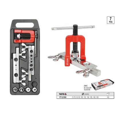 Set pentru mansonarea tevilor Yato YT-2180, 3-19 mm, 7 piese