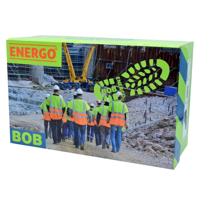 Pantofi de protectie BOB S3, cu bombeu metalic, piele neagra, S3 SRC, marimea 42