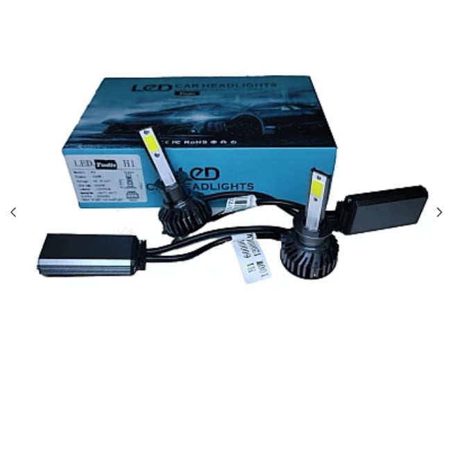 Set 2 becuri Led H1 F2 COB canbus 100W lumina alb-rece 12.000 lumeni