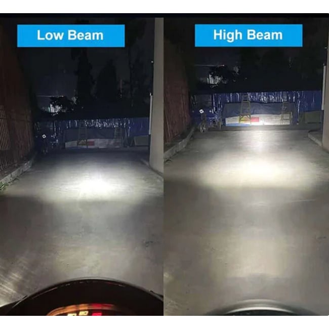 Becuri Auto LED H4 cu Două Faze Cu Lupă - 42 SMD 6000K - 10000LM - Putere 120W