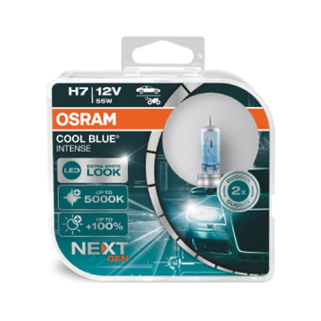 Bec osram h7 cool blue intense next gen, 55w, 12v, set 2 bucati