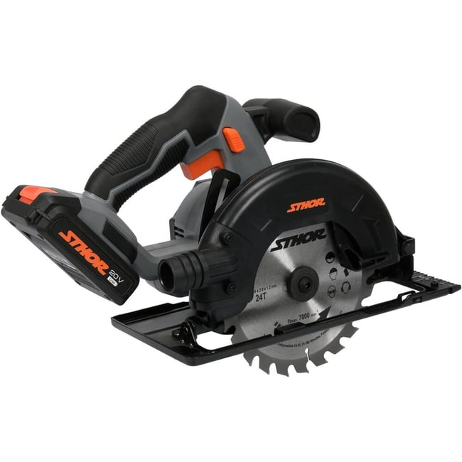 Circular de mana sthor 20v, 165mm, 1X2 ah 78133