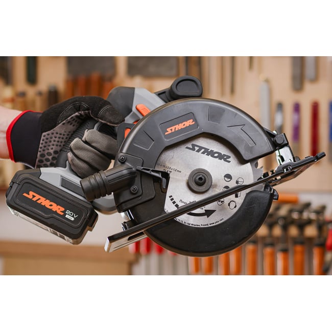 Circular de mana sthor 20v, 165mm, 1X2 ah 78133