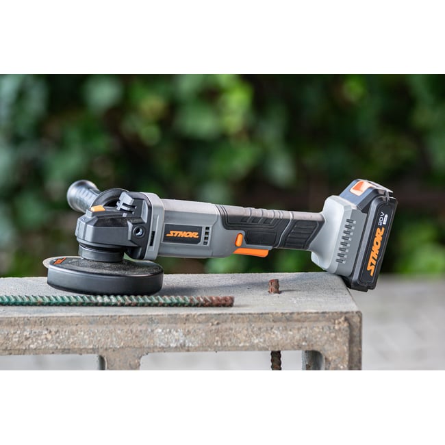 Set sthor 20v autofiletanta 26nm, polizor unghiular 125mm, incarcator si acumulator 2 ah 78097