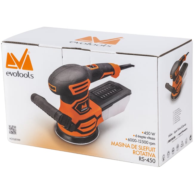 Masina de slefuit rotativa, EvoTools RS 450 EPTO, 450 W, disc 125mm