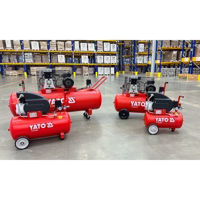 Compresor aer, cu ulei, Yato YT-23305, 1500 W, 50 litri, 8 bar, debit 200 L/min, 2 prize de aer