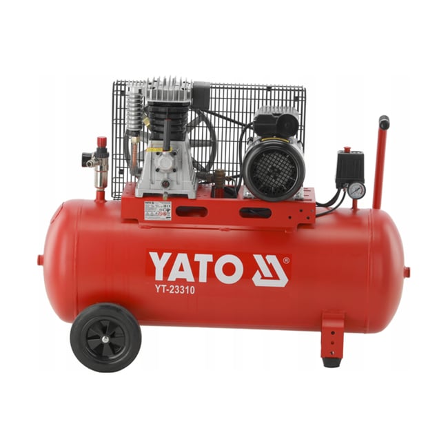 Compresor aer, cu ulei, Yato YT-23310, 2200 W, 100 litri, 10 bar, debit 360 L/min, 2 prize de aer