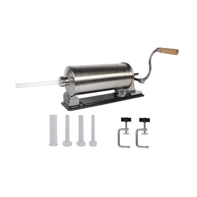 Masina de umplut carnati, 4 Kg, 4xPalnii Incluse, orizontal din inox, Vanessa KY-2006PA