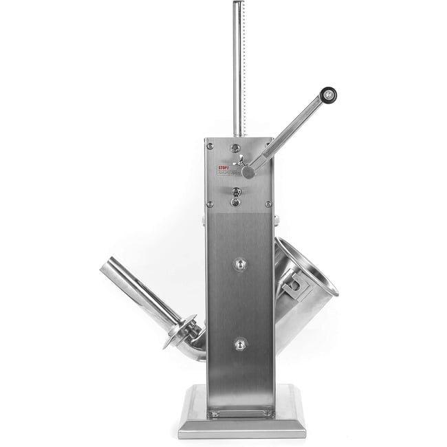 Masina de umplut carnati profesional, Kraft&Dele KD4132, 5 Kg, mecanic, inox-integral, 4 palnii incluse