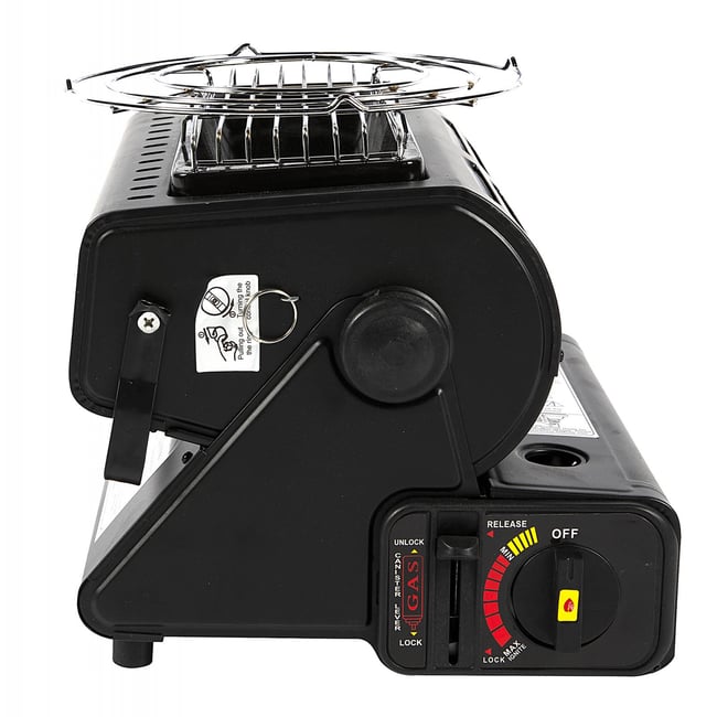 Aragaz portabil si incalzitor Micul Fermier, GF-0630, 2 in 1, 1.3 KW negru