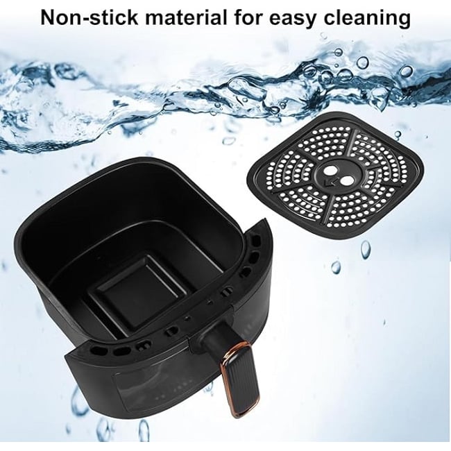 Friteuza cu aer cald, Air Fryer, afisaj digital, fereastra de previzualizare, LCD Touch Control, capacitate 10L, 3500w