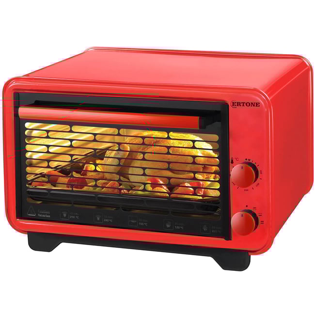 Cuptor electric Ertone Ertone MN9135RS, 36 litri, 1420 W, inaltime reglabila, 2 tavi, rosu