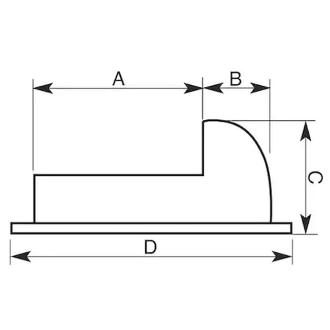 Opritor Inferior pentru Poarta Dubla, Zincat, Inaltime 43mm, Baza 120x100mm