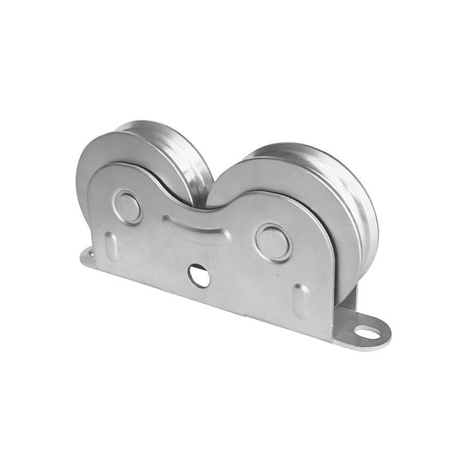 Rola dubla pentru poarta culisanta, metal, diametru 60 mm