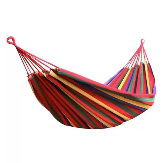 Hamac pentru o persoana, bumbac, 80x200cm, 120kg, multicolor