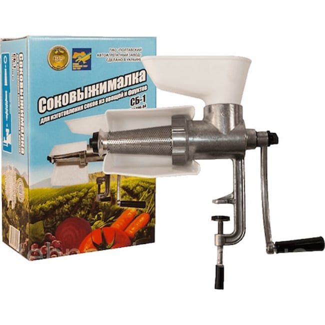 Masina tocat rosii, duraluminiu, separator seminte, surub reglare nivel stoarcere, SB-1