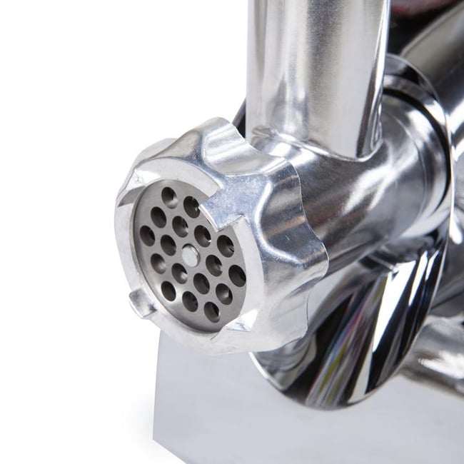 Masina de tocat carne, Ypan Alba 3000 W, accesorii rosii, carnati, chiftele, 3 site, functia revers, motor cupru