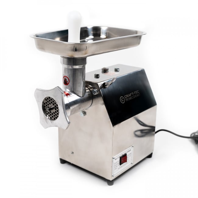 Masina tocat carne electrica profesionala, Craft-Tec MK-12, 4000 W, 250 kg/h, constructie Inox, 2 site si 2 cutite incluse
