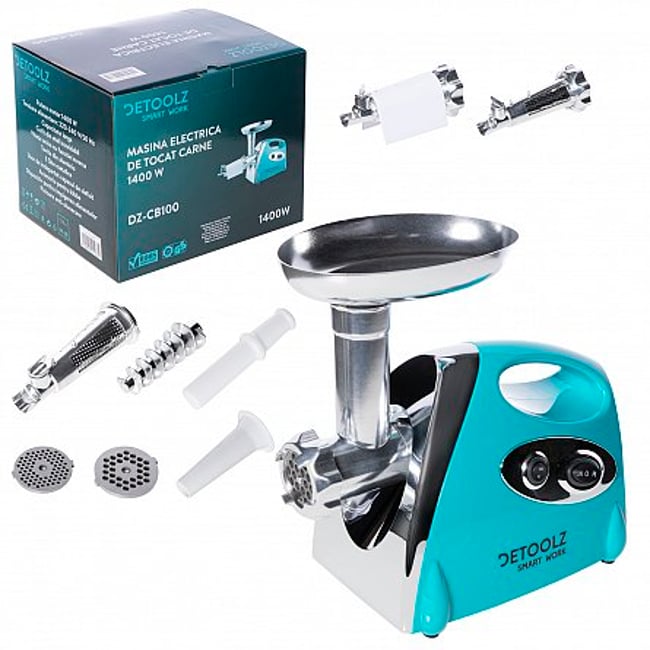Masina Electrica de Tocat Carne 1400W, DEETOOLZ DZ-CB100 (PRODUS RESIGILAT)