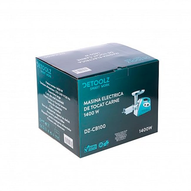 Masina Electrica de Tocat Carne 1400W, DEETOOLZ DZ-CB100 (PRODUS RESIGILAT)