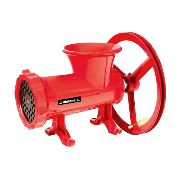 Masina tocat carne manuala nr.32 din fonta cu fulie mare, Elefant TB-3, 70-80 kg/h