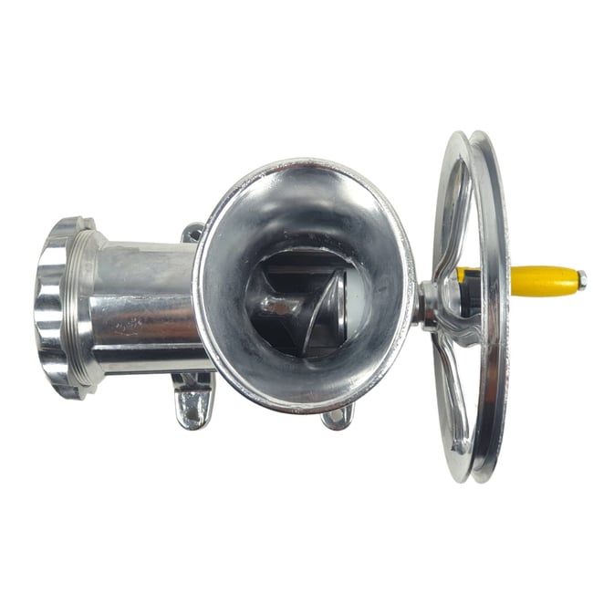 Masina tocat carne manuala nr.32 din aluminiu, Profi, cu rulment si fulie mare