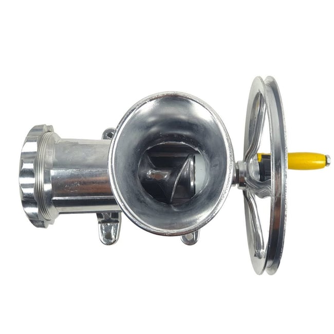 Masina tocat carne manuala nr.22 din aluminiu cu fulie mare, Elefant TB-5