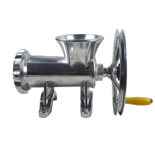 Masina tocat carne manuala nr.22 din aluminiu cu fulie mare, Elefant TB-5