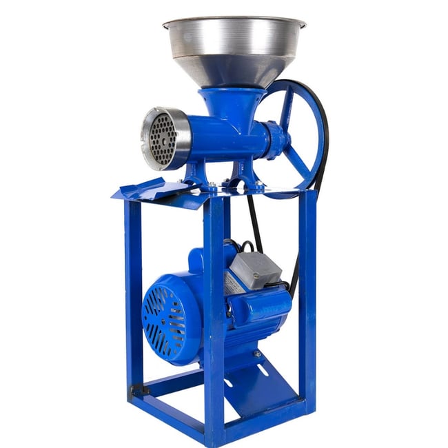 Masina de tocat carne cu palnie si motor electric Nr.32 Altai, 2.5KW, 1400RPM, Fonta, Albastra