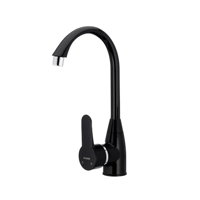 Baterie bucatarie Mario- 011 Black PLAMIX, termoplastic, monocomanda, negru