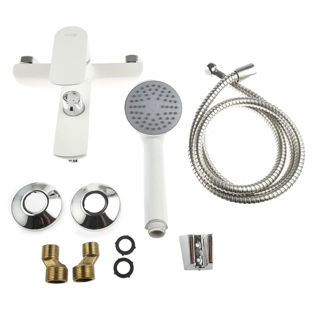 Baterie baie pentru cada / dus, HI-NON H183-FW-439, pipa fixa, montare pe perete, alb