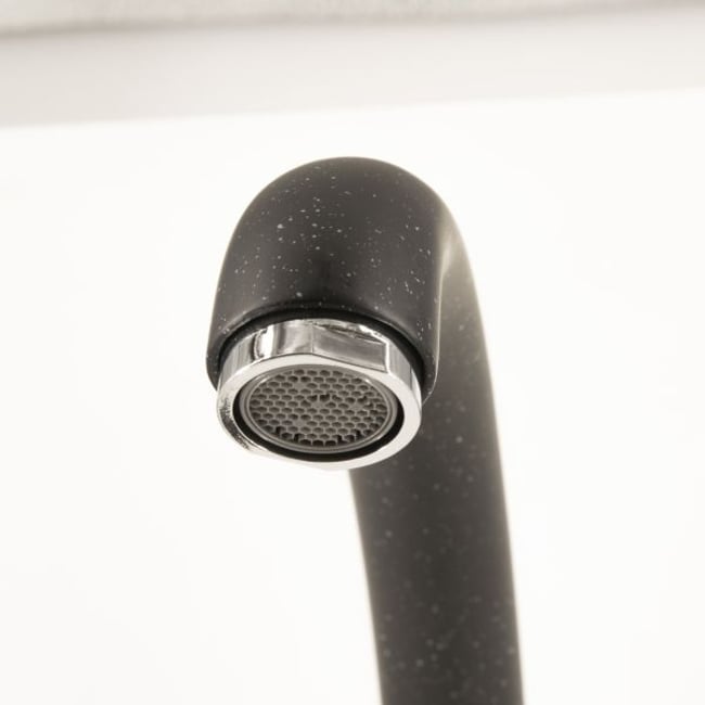 Baterie bucatarie, rotativa, monocomanda, cartus ceramic, negru, Fleko FZUF-MD275