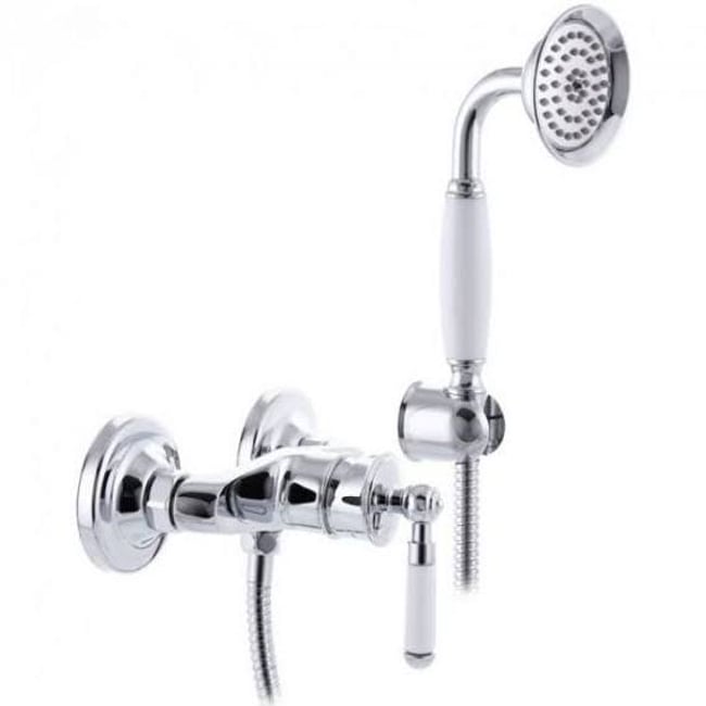 Baterie de dus Mixxus Premium Vintage 003, alama, monocomanda cu para de dus, culoare cromat