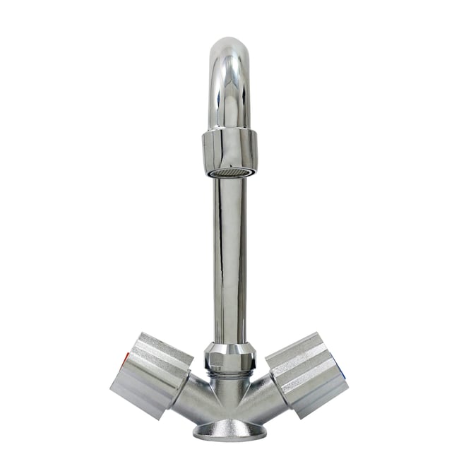 Baterie lavoar, dubla comanda, cartus ceramic 40mm, racorduri incluse, Fleko FZ374-623