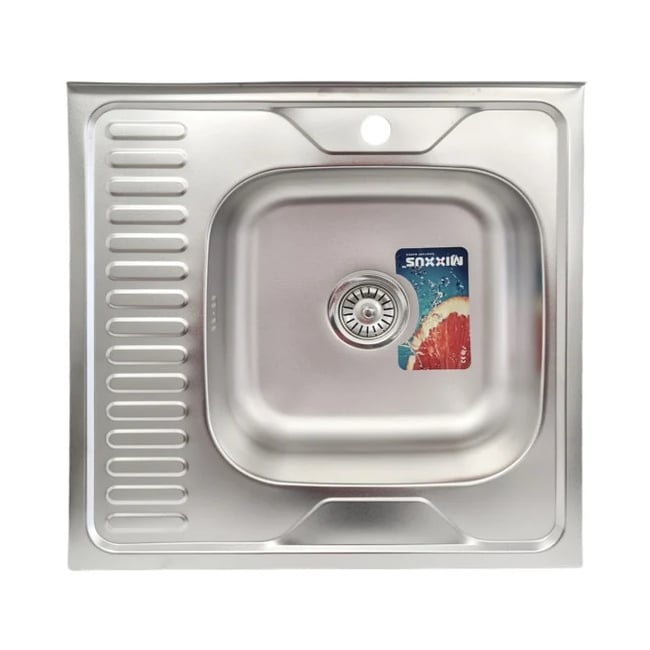 Chiuveta pentru bucatarie Mixxus Z6060R-08-180MD, Inox, 60x60cm