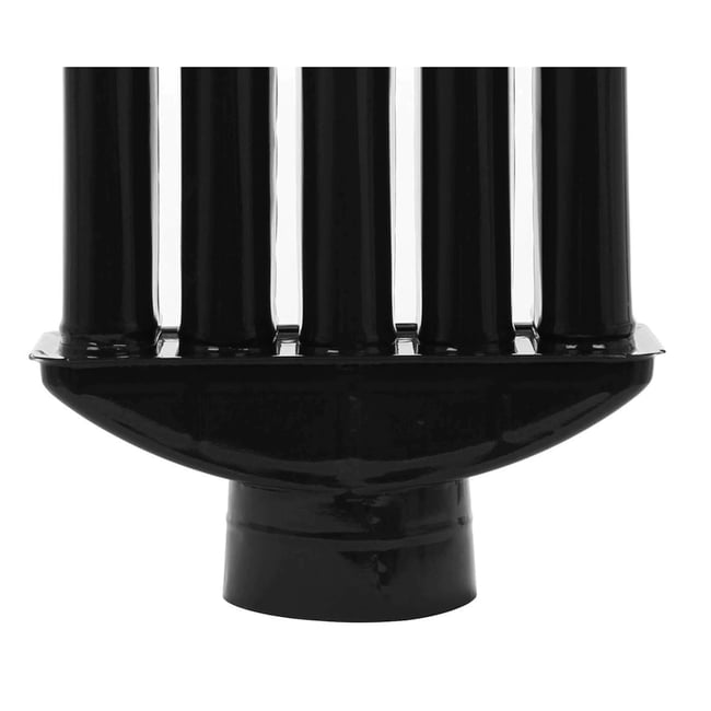 Recuperator caldura din tabla emailata 130mm, negru