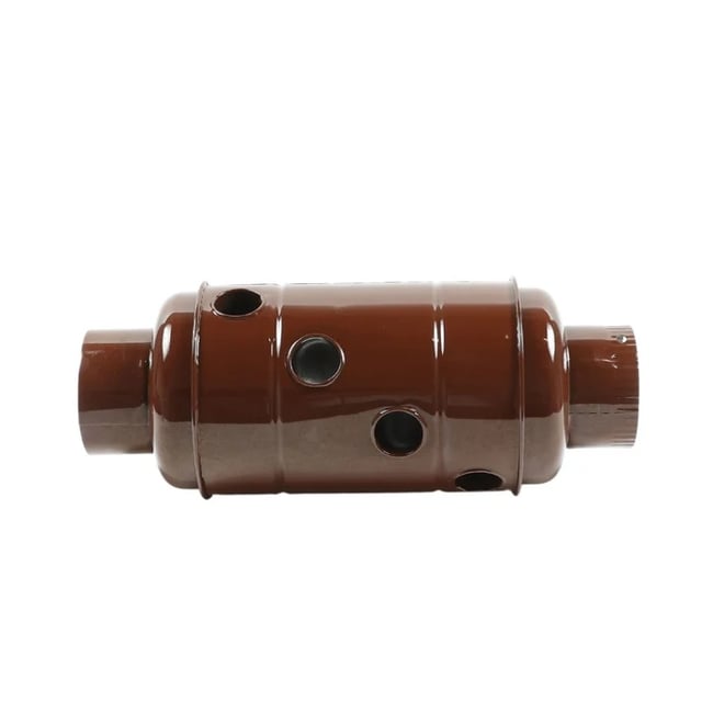 Burlan recuperator caldura, Rotund Email, otel, diametru 120 mm, maro