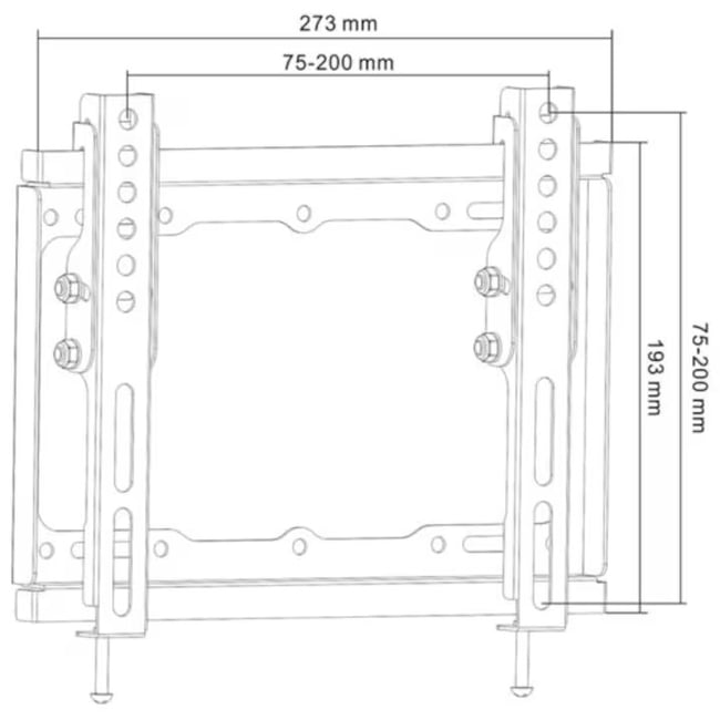 Suport TV LCD/LED, pentru diagonala 13-42 Inch, cu inclinare, negru