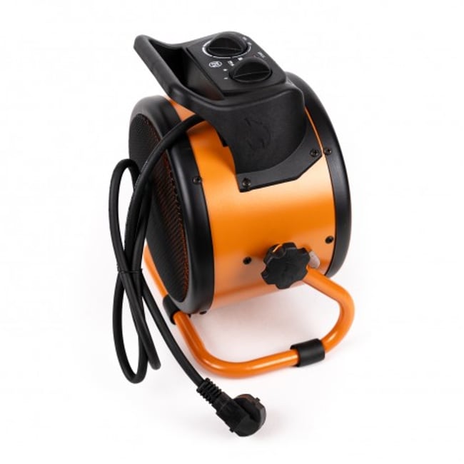 Aeroterma aer cald, electrica, Kzubr KEFH-2000, 2 kW, 220 V, trei trepte de putere, rezistenta ceramica