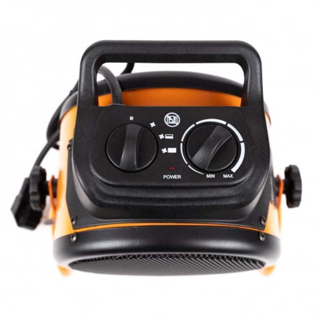 Aeroterma aer cald, electrica, Kzubr KEFH-2000, 2 kW, 220 V, trei trepte de putere, rezistenta ceramica