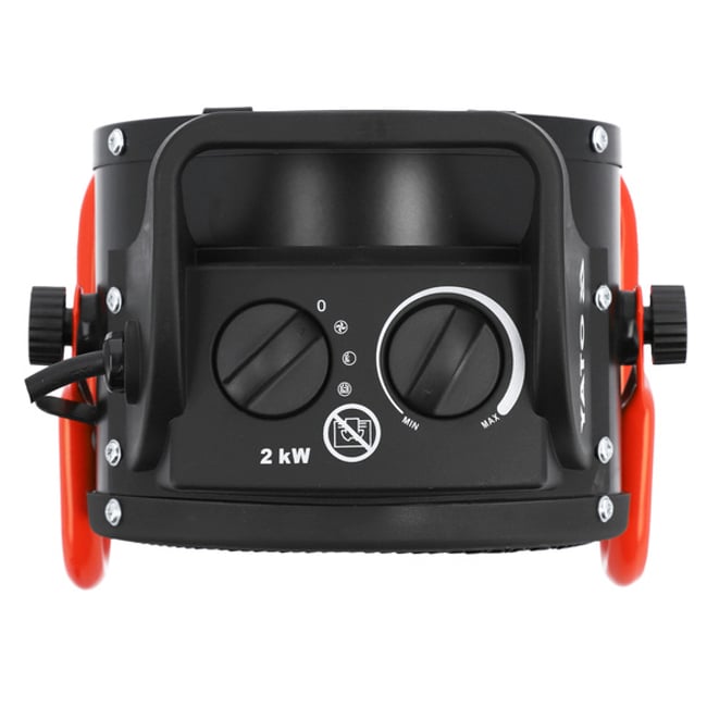 Aeroterma aer cald, electrica, Yato YT-99700, 2 kW, 180 m3/h, 220 V, trei trepte de putere, rezistenta ceramica