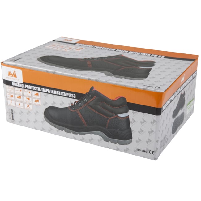 Bocanci de protectie, cu bombeu metalic, Evotools S3 SRC, talpa injectata PU